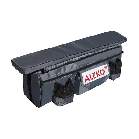 ALEKO Waterproof Seat Cushion with Spacious Under Seat Bag for Inflatable Boats, Dark Gray AL13900